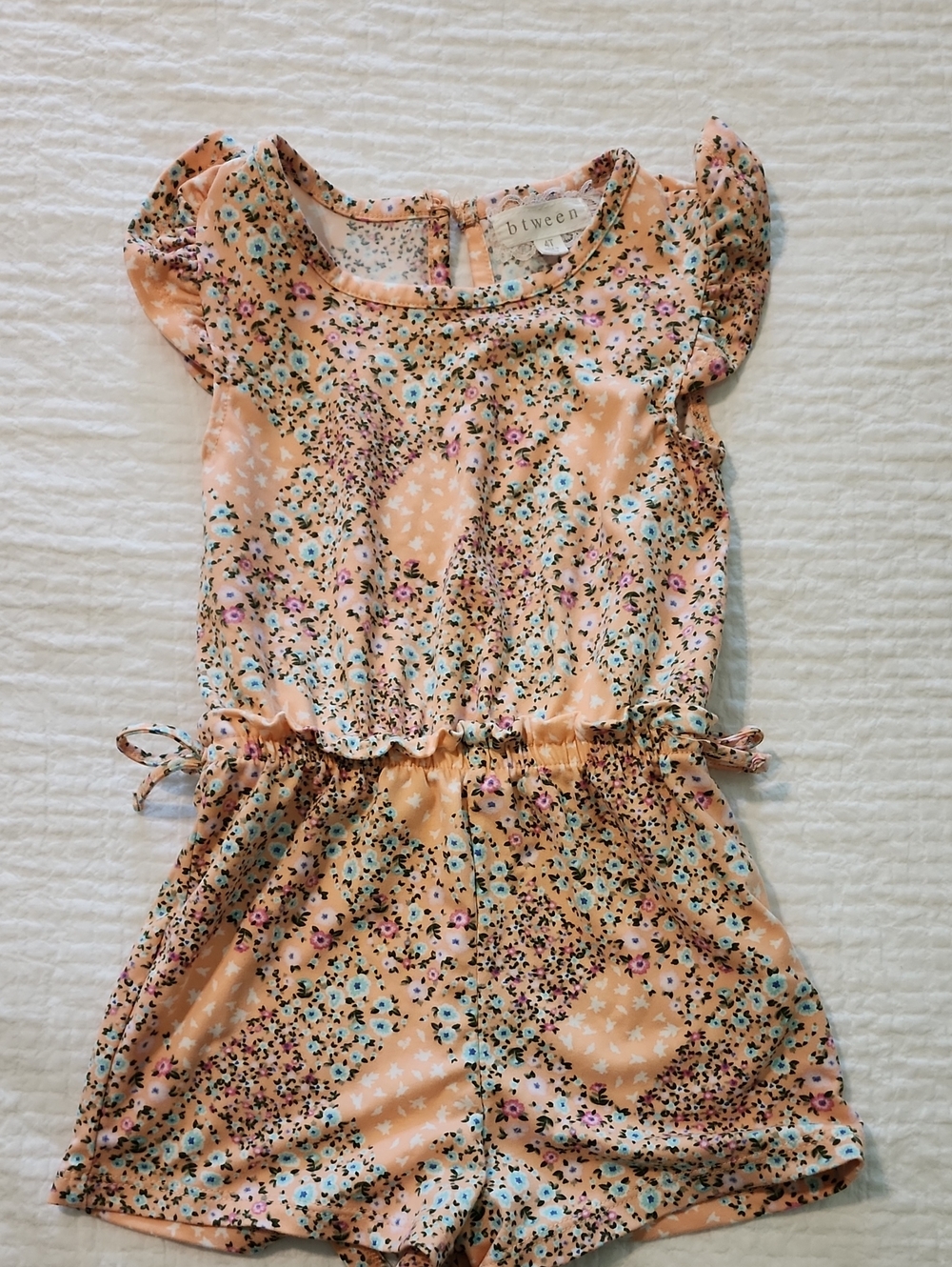 Romper SET btween Peach Floral Girls Top